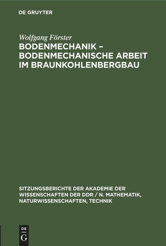 Bodenmechanik - ,