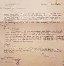 OSTROWO:  Schreiben v.. 17.11.1942