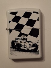 Zippo Race Car - Metall - weiß Matt - 60002799 Sturmfeuerzeug Benzin - gebraucht