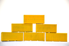 Seecontainer 20Fuss 6x H0 1:87 Eisenbahn Container gelb bemalt Set P8