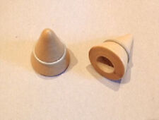 2x Endstück für Gardinenstange 20mm Abschlusskappen Endkappen Set Eiche Holz