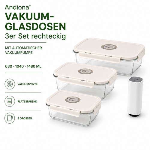 Frischhaltedosen glas vakuum - frischhaltedosen,