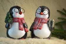 Deko Figuren Winter Pinguine