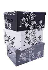 Aufbewahrungsbox 3er Set - 13 Motive Auswahl - Box Stapelbox Dekobox Geschenkbox