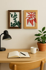 2 Originale Pflanzen-Gemälde