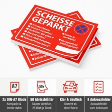 2x Scheisse Geparkt Block A7