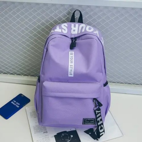 Lila rucksack mit fronttasche - lila,