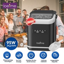 Eiswürfelmaschine Ice Maker Eiswürfel Selbstreinigend Eiswürfelbereiter 12kg/24h