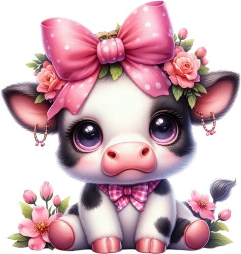 Aquarell ostern baby kuh - ostern,