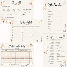 Olgs Babyparty Spiele Set | 5X