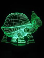 3D LED-Lampe niedliche Schildkröte als Kinderleuchte im Kinderzimmer