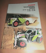 Prospekt CLAAS TARGO Teleskoplader K70 K60 K 50 C50 C 40 Werbebroschüre 2002 
