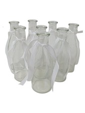 8x Glas Vase Flaschenform