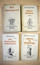 4 alte Reclams Bücher Hefte