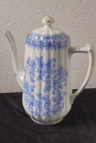 Kaffeekanne china blau - l,,