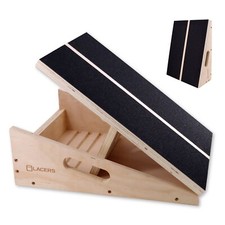 Lacers Petrolline rutschfestes Schrägbrett aus Holz - Wadentrainer