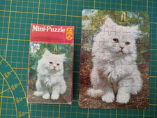 Mini Puzzle mit weißer Katze 54 teilig
