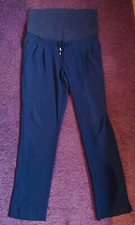 ** ESMARA Umstandsmode Schwangerschafts Hose STOFFHOSE Stoff Gr 36 S blau Schick