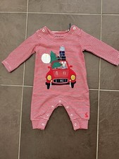 JOULES Weihnachten Strampler Alter bis 1 Monat rot weiß Streifen festlich Strampler