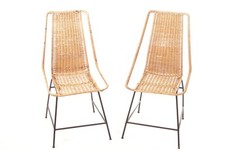 alter Korbstuhl Vintage Retro