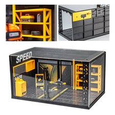1:24 Diorama Car Garage LED-Beleuchtung Auto Reparatur Werkstatt Szene Modell