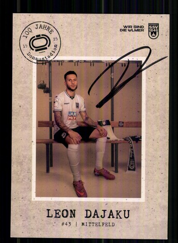 Leon dajaku autogrammkarte ssv - leon,