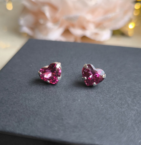 Ohrstecker mit swarovski herz - mit,