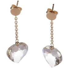 Schöne herzförmige Ohrringe aus Gelbgold 18ct & Zitronenquarz