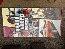 GTA Kunststoff Banner San Andreas Grand theft Auto Gaming Room Standee Werbung 