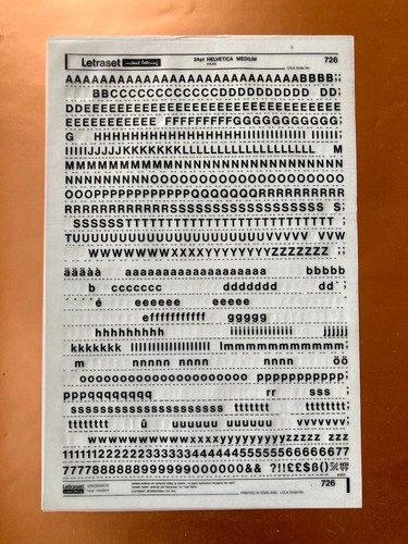 Letraset 726 helvetica medium - letraset,