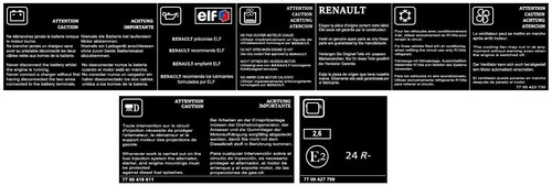 Renault safrane aufkleber - renault,