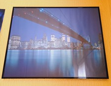 Bild im Rahmen "World Trade Center / Brooklyn Bridge New York"