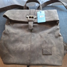 damen rucksack echt leder neu- Farbe "Coffee" - made in Italia