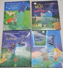 SUPER 4er SET! Timmi Fuchs, Kleiner Teddy, Geisterstunde, Bauernhof, m. UV Licht