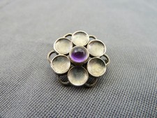 Brosche Silber 835/- Amethyst