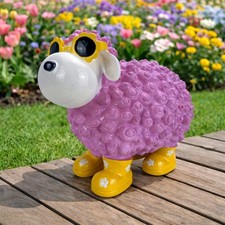 Gartenfiguren Cooles Schaf mit