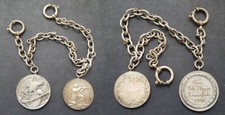 Weimarer Republik 1926-1930 Schützenkette versilbert mit 2 Medaillen  126880