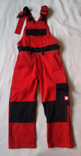unisex Engelbert Strauss Latzhose Workerhose Gr.98/104 rot schwarz TOP