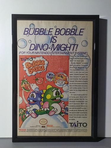 Bubble bobble nes werbeblatt - bubble,