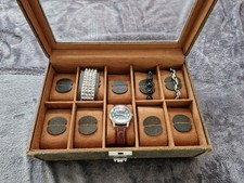 Friedrich|23 Uhrenbox, Braun, Abschließbar, Für 10 Uhren