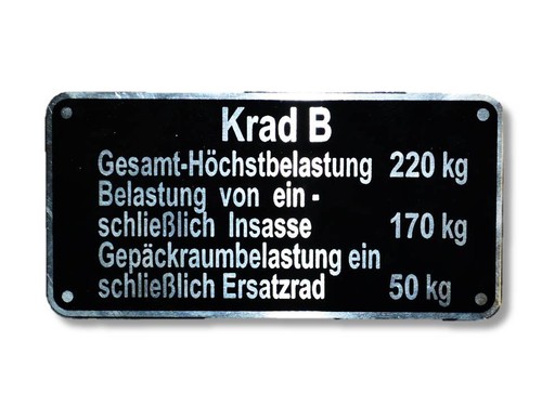 Krad typenschild bmw - bmw, r12