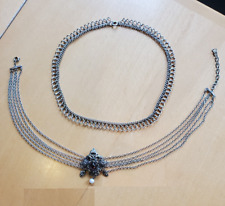 Alter antiker Trachtenschmuck aus Silber,  2 Halsketten über 100 Jahre alt
