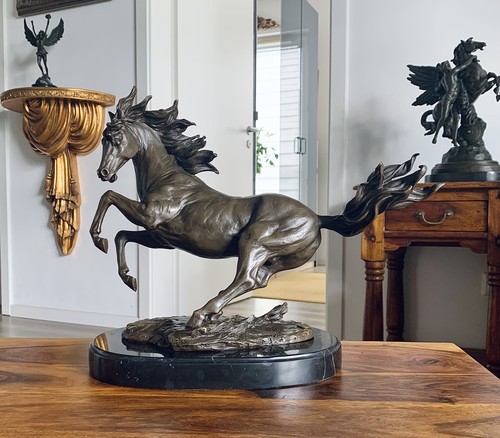 Bronzefigur pferd skulptur - bronzefigur,