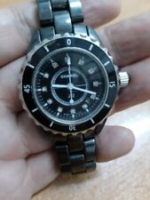 CHANEL J12 Uhren H1625 12P Diamond BlackDial Keramik Quarz Digital Disp...