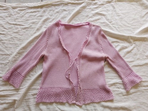 Jacke hippie feinstrick häkel - jacke,