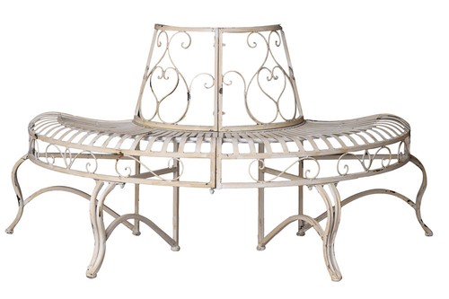 Gartenbank baumbank metall - gartenbank,