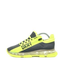 DKNY Damen K4124010 Schuh Neongelb Schwarz Kunstfaser Sport Sneaker EU 39B