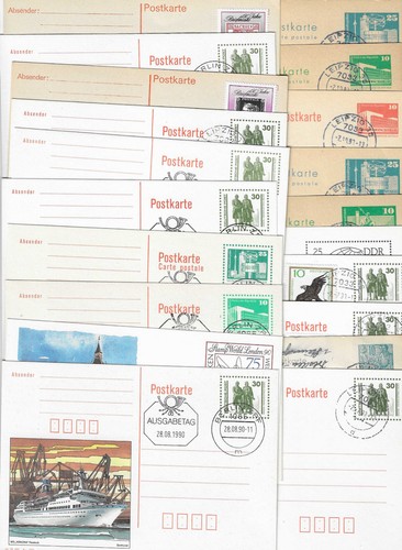Ddr ganzsachen postkarten - 20,