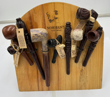 Rarität Sammlung Aussteller Pfeifen Normans Handcarved Handarbeit geschnitzt