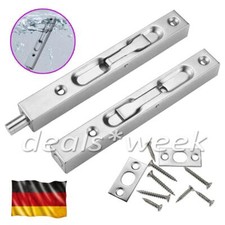 2er Set Kantriegel Kantenriegel Türkantriegel Rohrkantriegel Silber 6 Zoll